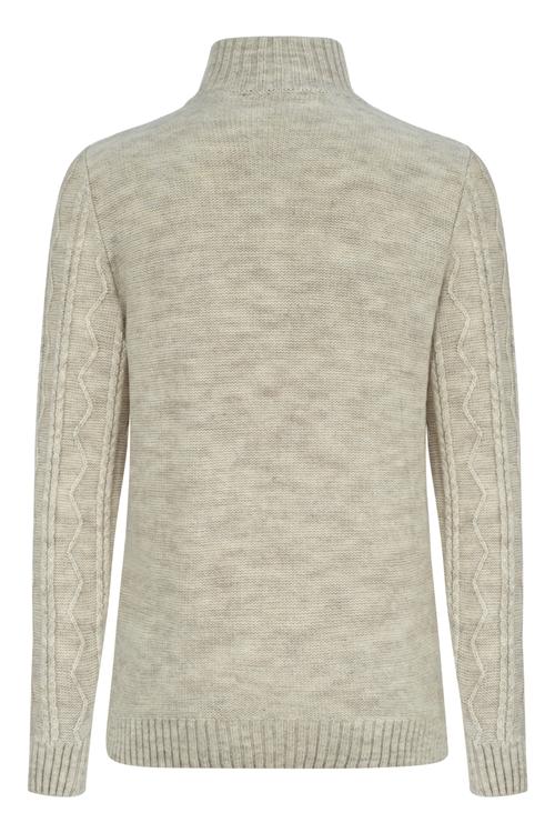  DİK YAKA SAÇ ÖRGÜLÜ TRİKO KAZAK