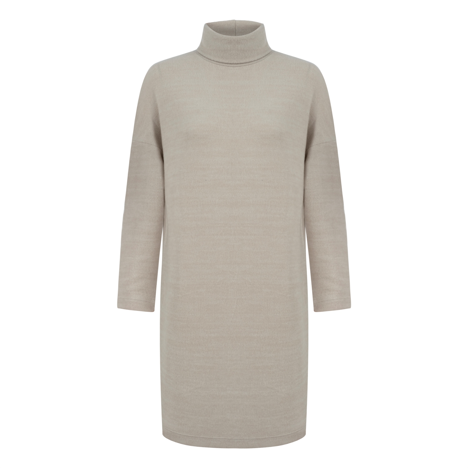 BALIKÇI YAKA DÜZ KESİM MİNİ TRİKO ELBİSE