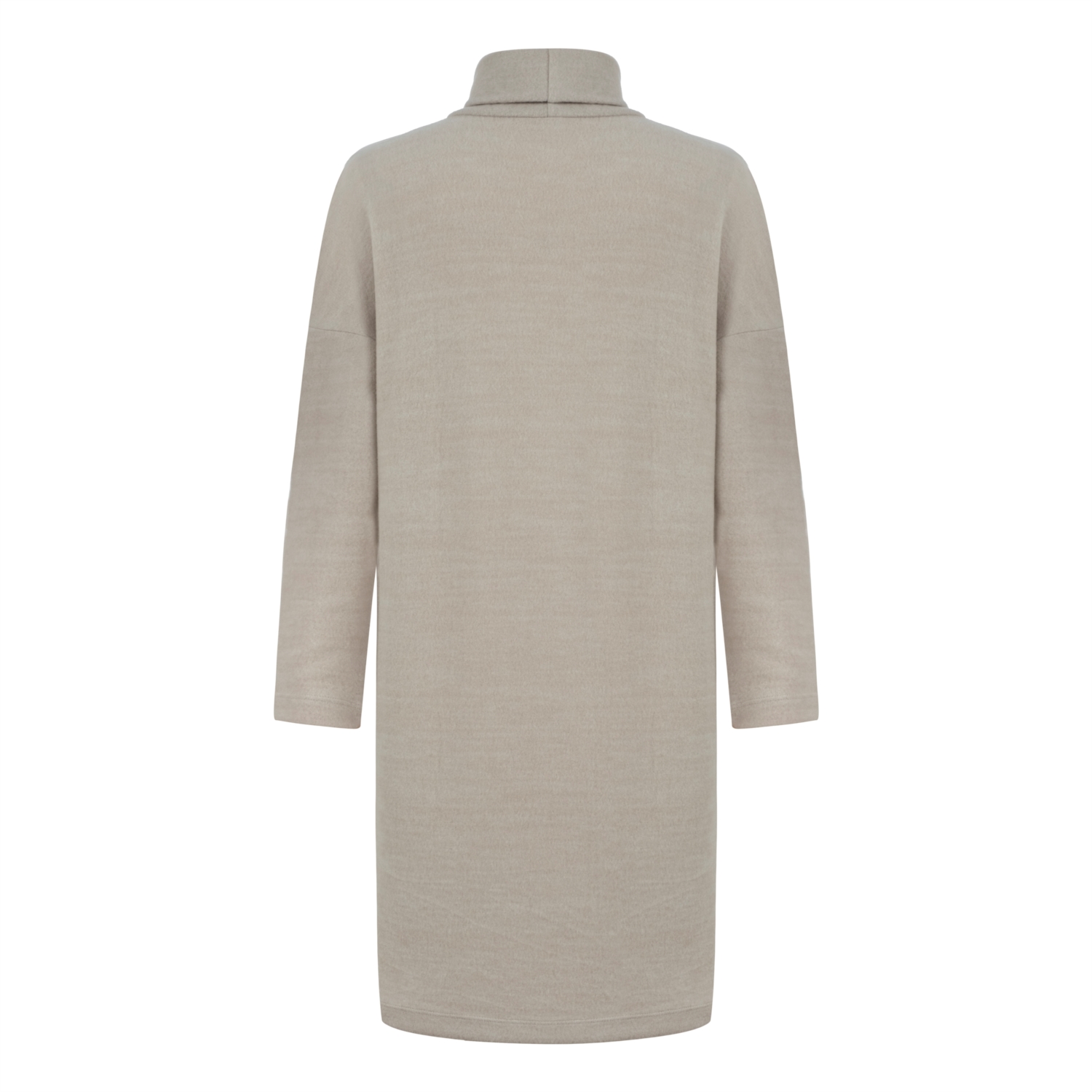 BALIKÇI YAKA DÜZ KESİM MİNİ TRİKO ELBİSE