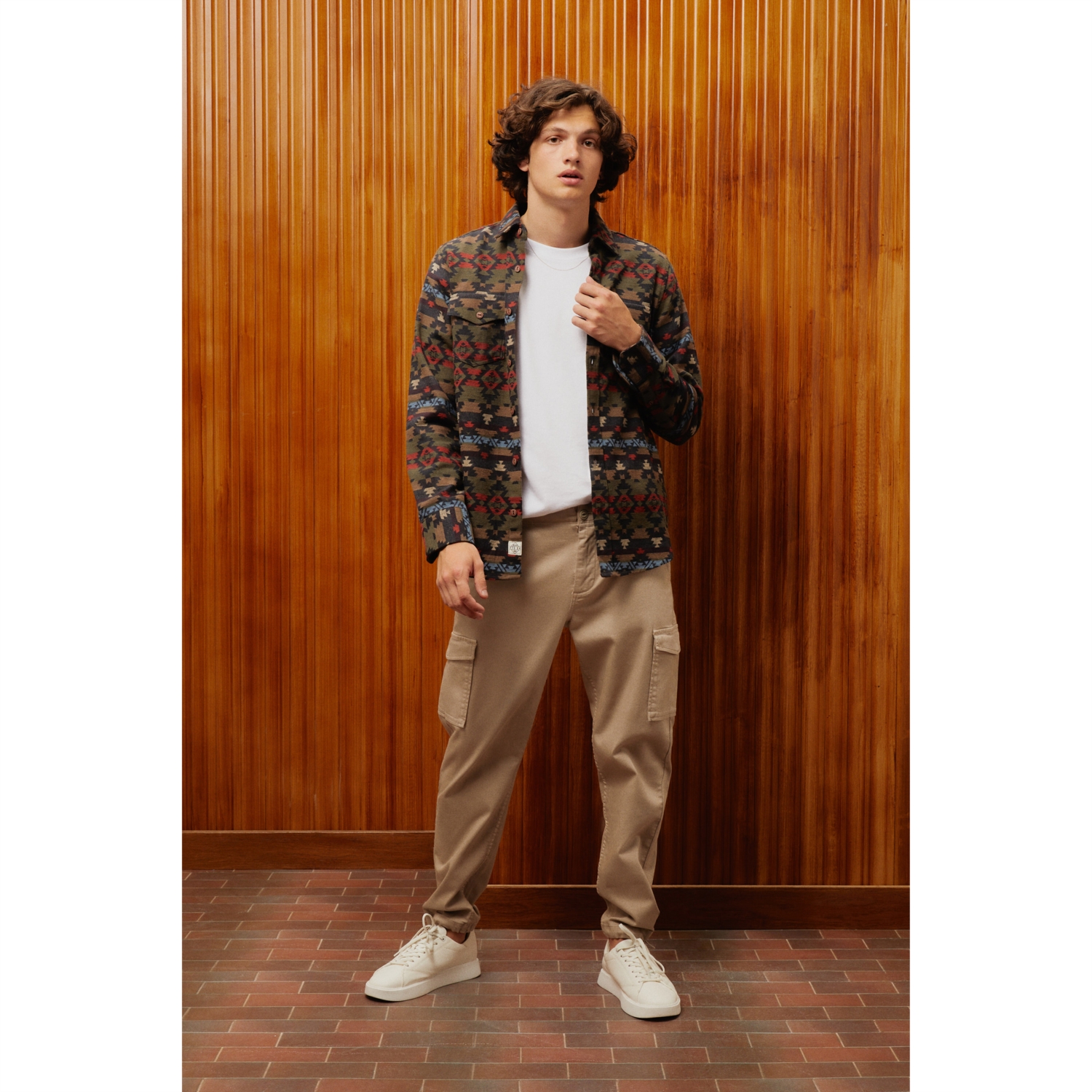 ETNİK DESENLİ REGULAR FIT GÖMLEK