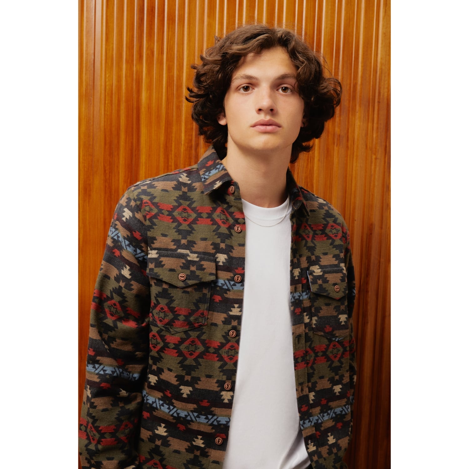 ETNİK DESENLİ REGULAR FIT GÖMLEK