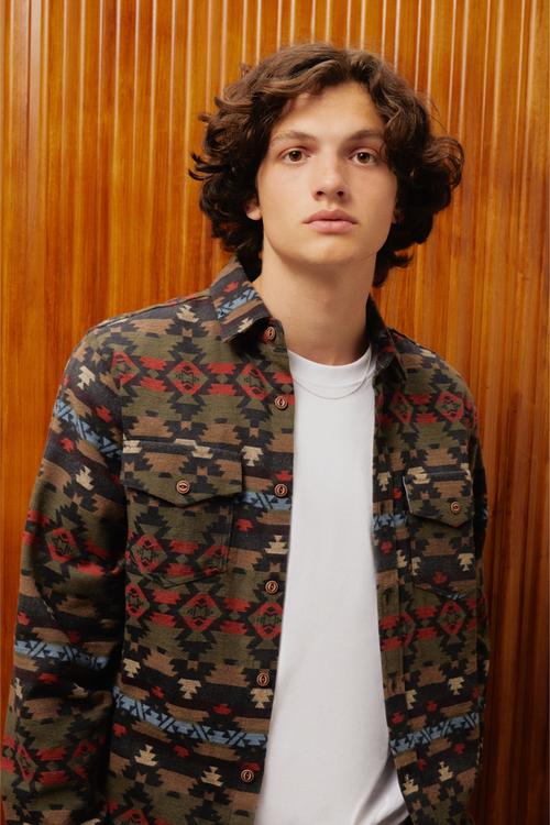  ETNİK DESENLİ REGULAR FIT GÖMLEK