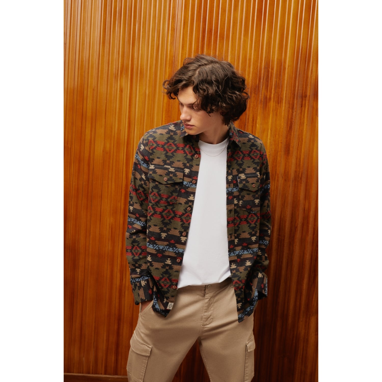 ETNİK DESENLİ REGULAR FIT GÖMLEK