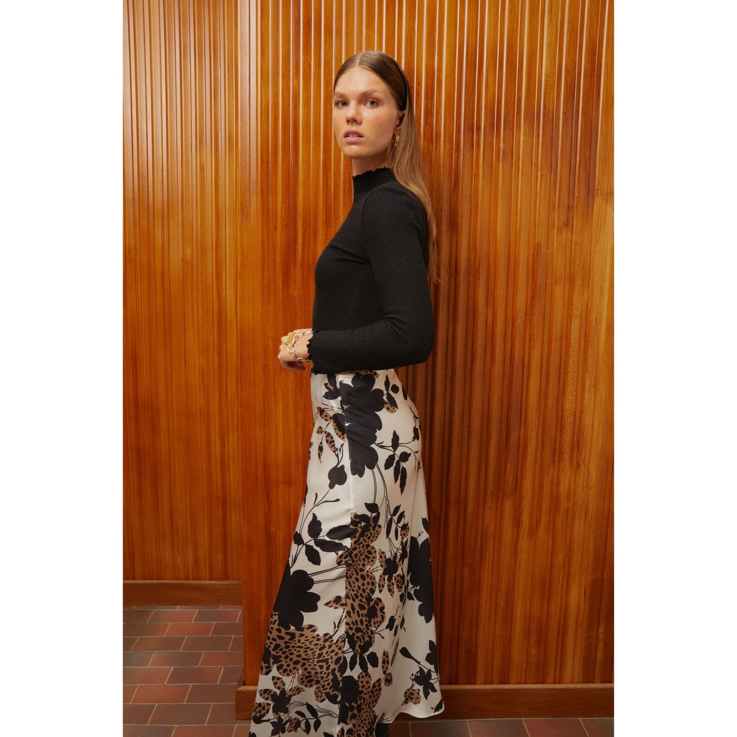 ÇİÇEK DESENLİ UZUN ETEK