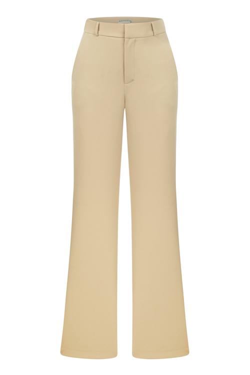  YÜKSEK BEL GENİŞ PAÇA DOKUMA PANTOLON