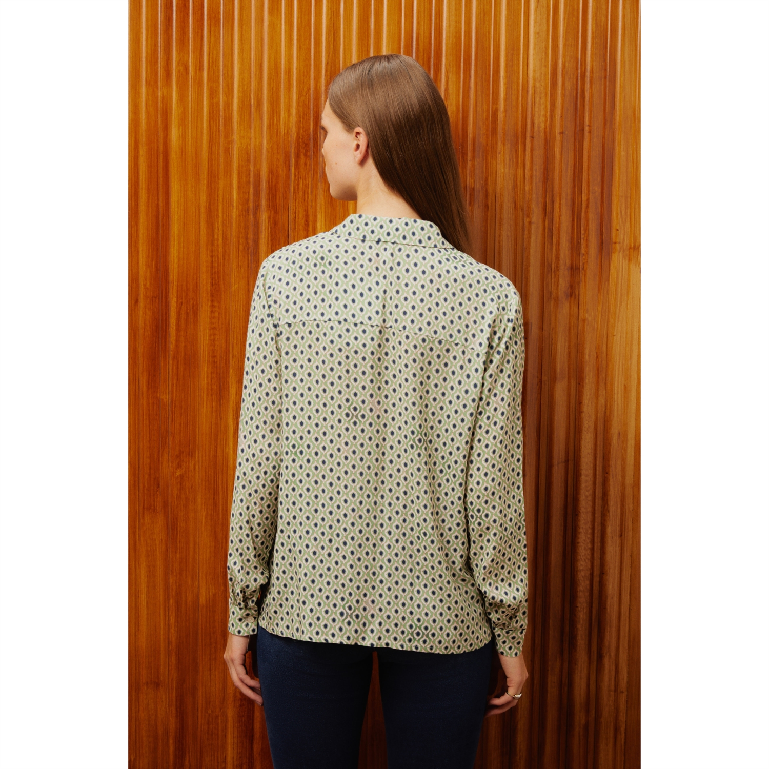 DESENLİ REGULAR FIT VİSKOZ GÖMLEK