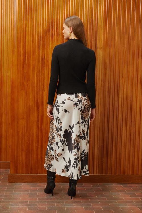  ÇİÇEK DESENLİ UZUN ETEK