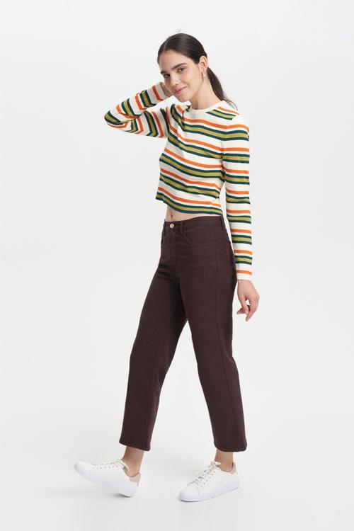  KISA İSPANYOL PAÇA JEAN PANTOLON