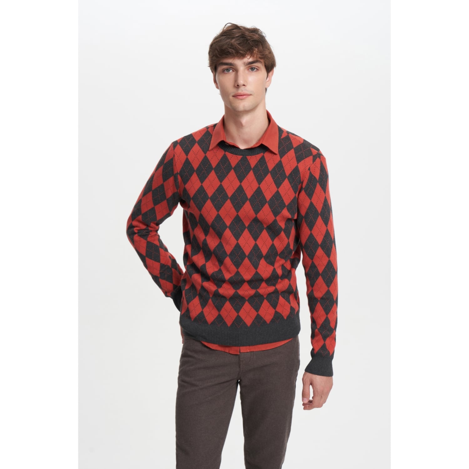 BAKLAVA DESENLİ TRİKO KAZAK