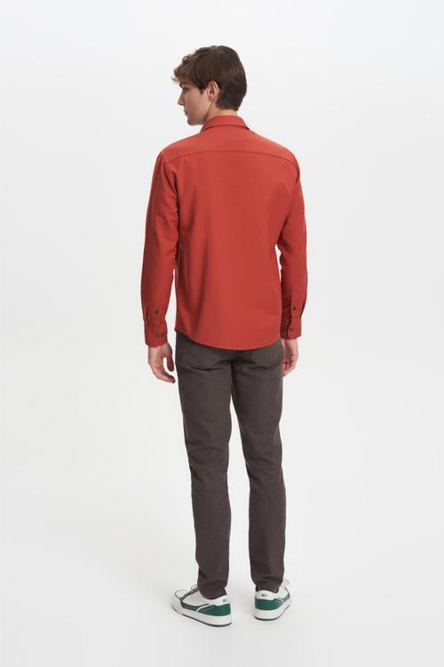  PAMUK KARIŞIMLI VİSKON REGULAR FIT GÖMLEK