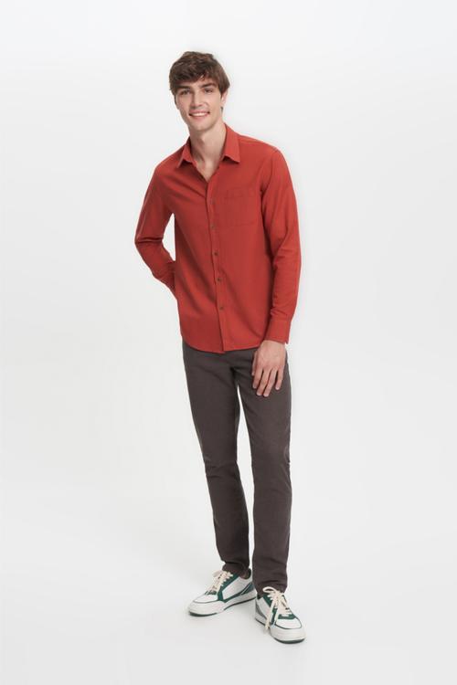  PAMUK KARIŞIMLI VİSKON REGULAR FIT GÖMLEK