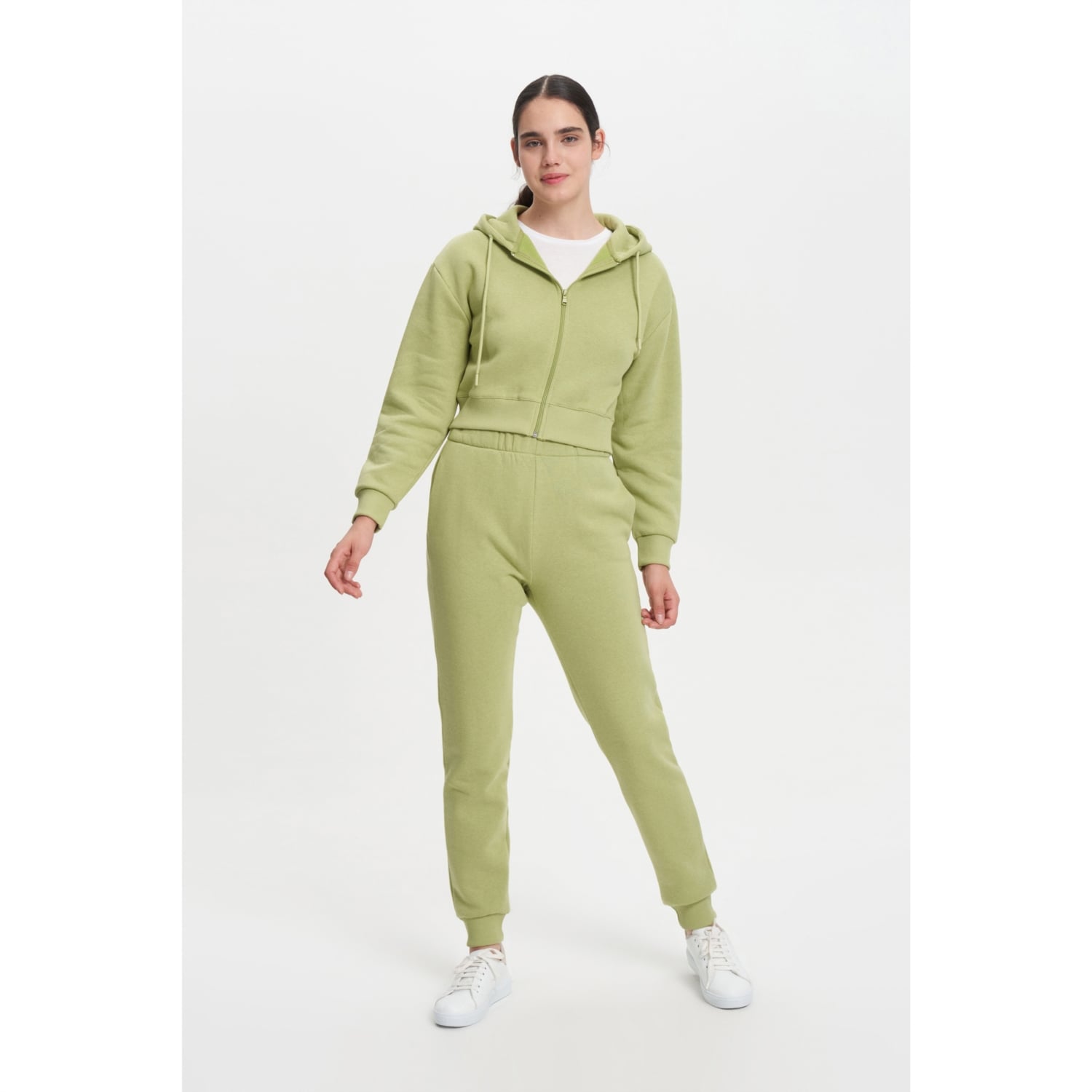 FERMUARLI KAPÜŞONLU SWEATSHIRT