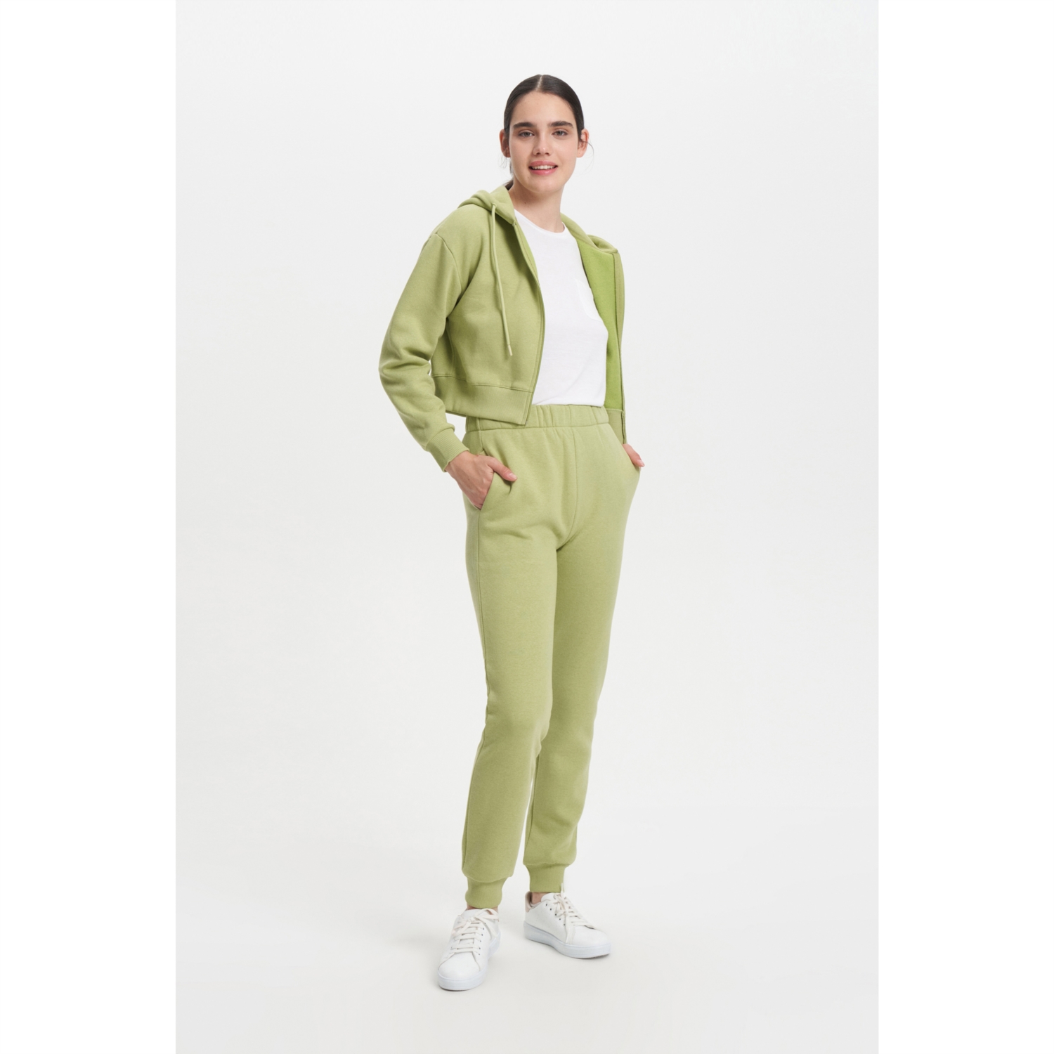 FERMUARLI KAPÜŞONLU SWEATSHIRT