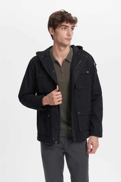  KAPÜŞONLU ÇOK CEPLİ KISA MONT