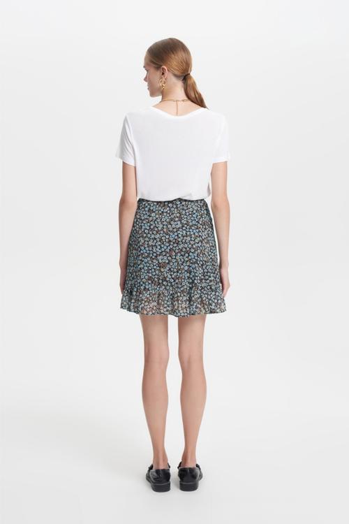  ÇİÇEK DESENLİ MİNİ KLOŞ ETEK