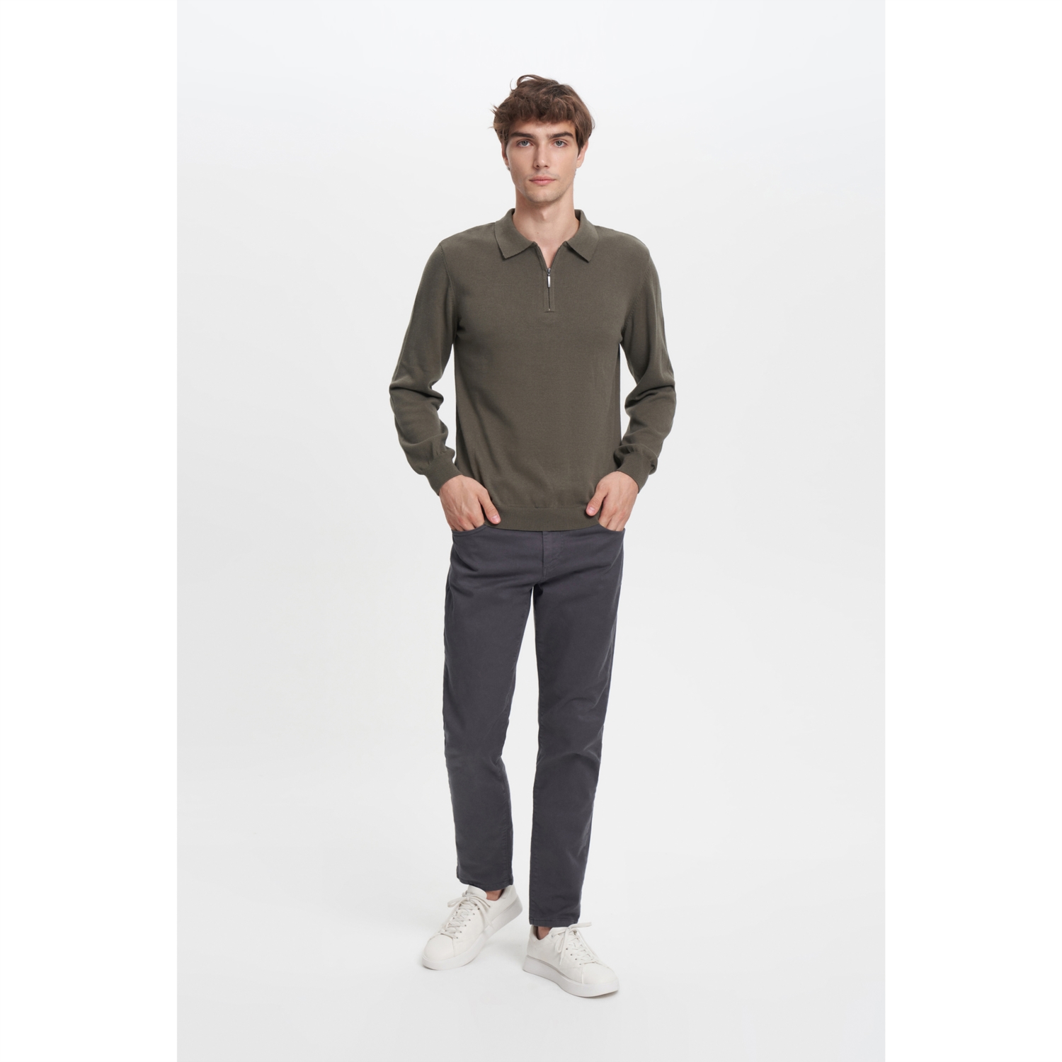 FERMUARLI POLO YAKA KAZAK