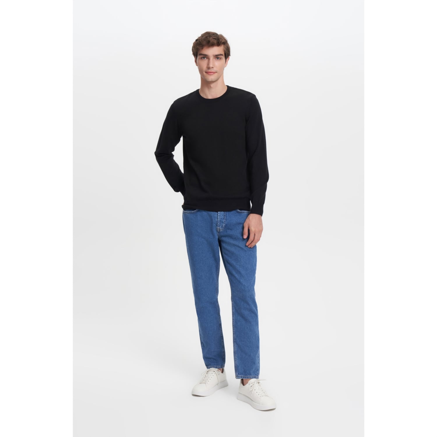 BİSİKLET YAKA BASIC TRİKO KAZAK