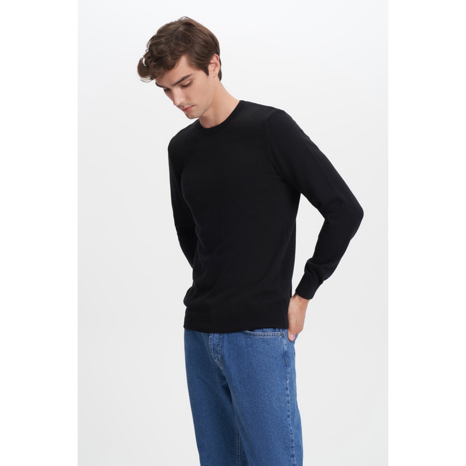 BİSİKLET YAKA BASIC TRİKO KAZAK