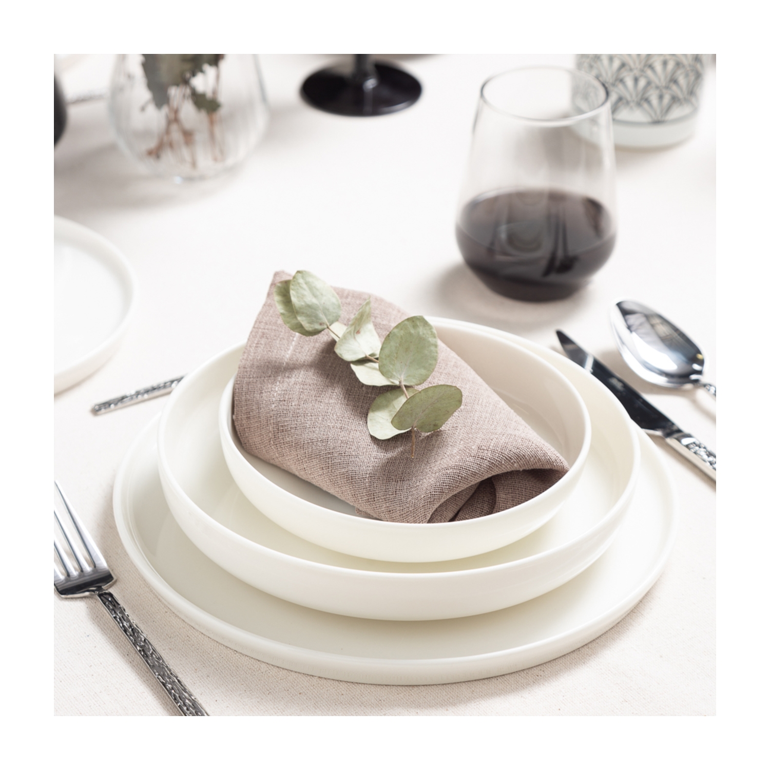 EPHESUS WHITE ÇUKUR TABAK 22CM