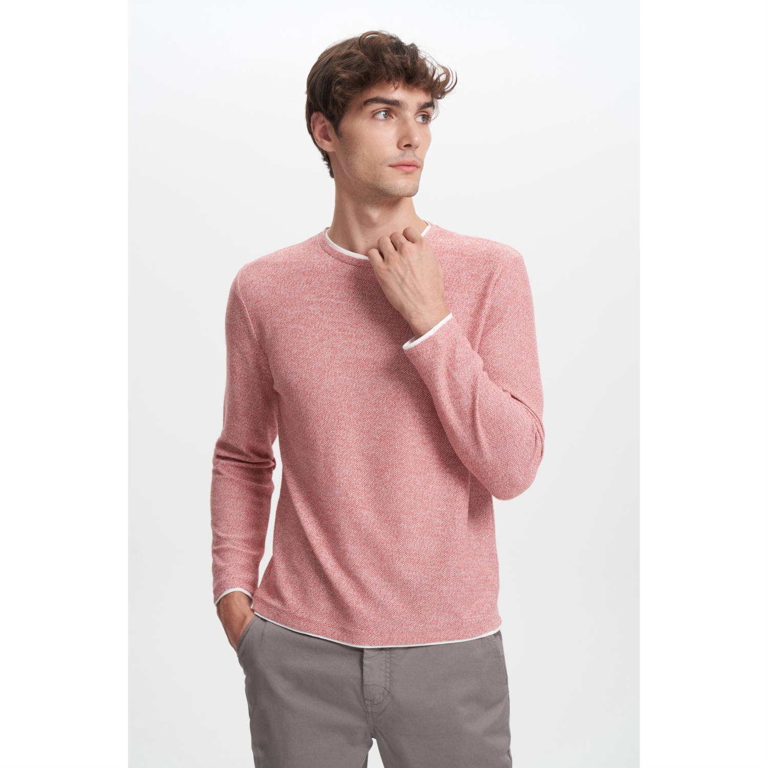 DOKULU BİSİKLET YAKA KAZAK