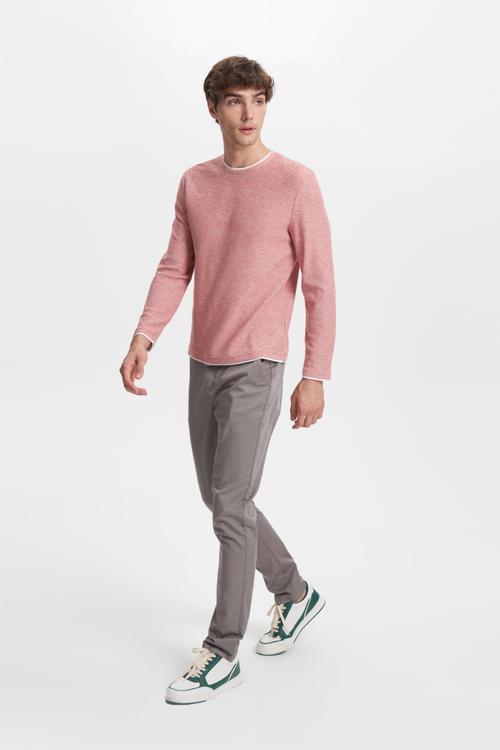  DOKULU BİSİKLET YAKA KAZAK