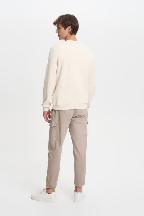  YELKEN NAKIŞLI BİSİKLET YAKA SWEATSHIRT