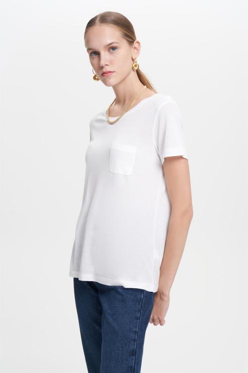  VİSKON KISA KOLLU BASIC T-SHIRT