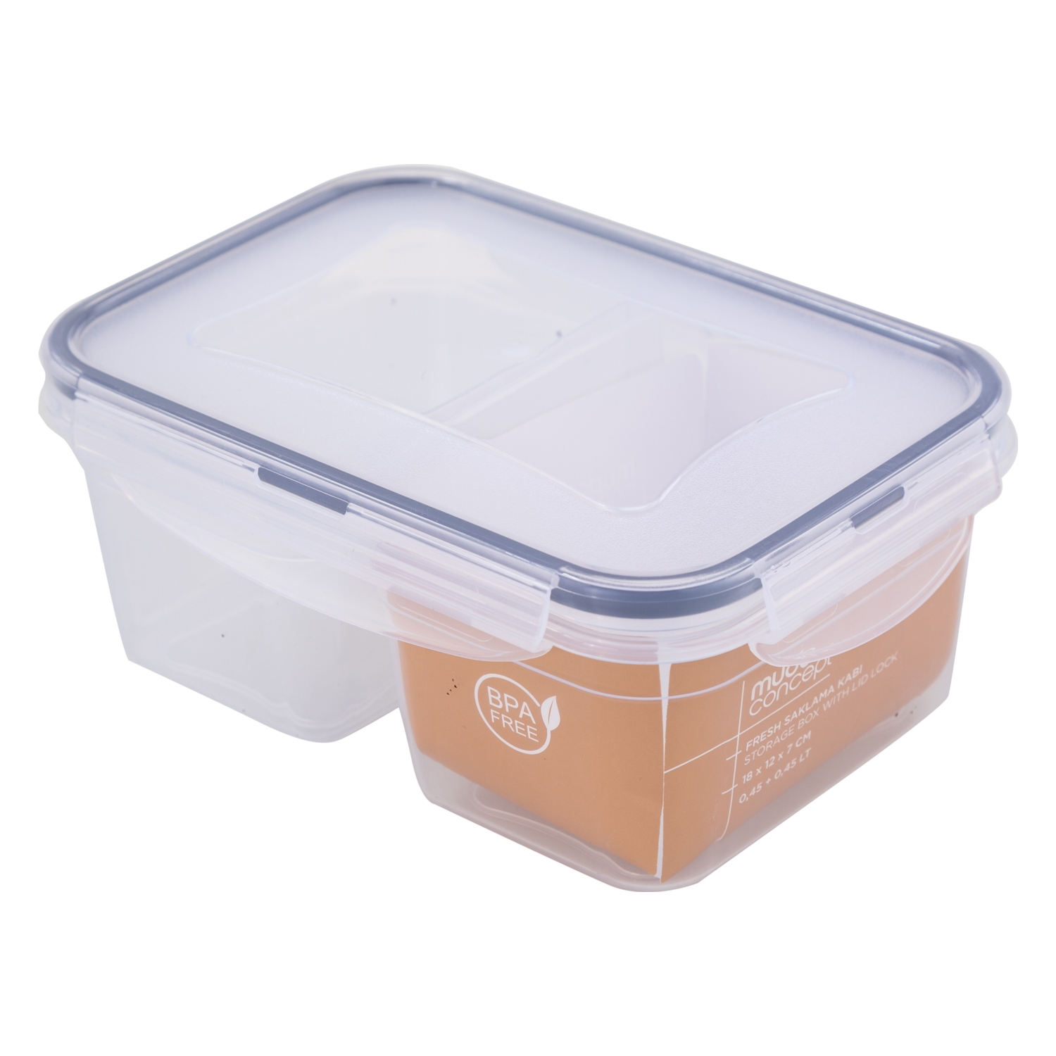 FRESH SAKLAMA KABI 2 BÖLMELİ 18X12 CM