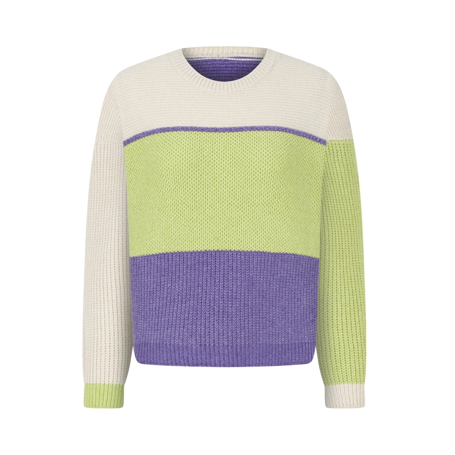 RENK BLOKLU BİSİKLET YAKA TRİKO KAZAK