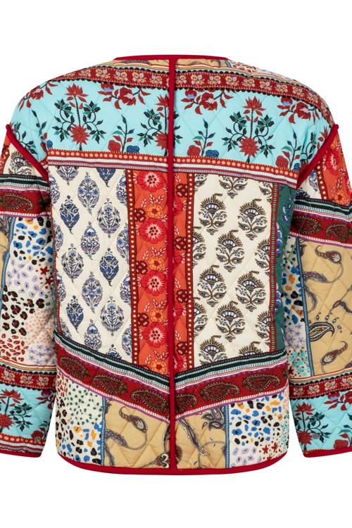  KAPİTONE DİKİŞLİ ETNİK DESENLİ MONT CEKET