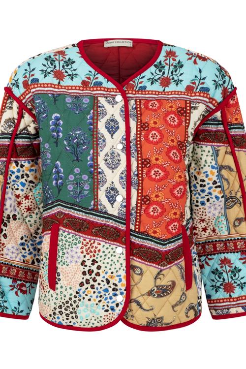  KAPİTONE DİKİŞLİ ETNİK DESENLİ MONT CEKET