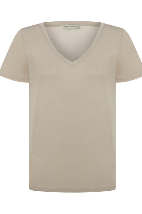  V YAKA KISA KOLLU BASIC T- SHIRT