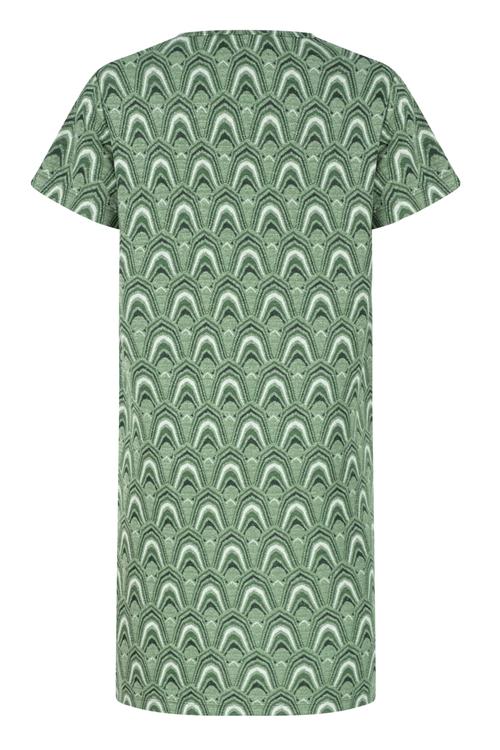  JAKARLI KISA KOLLU ETNİK MİNİ ELBİSE