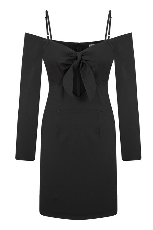  FİYONK DETAYLI DAR KESİM MİNİ ELBİSE