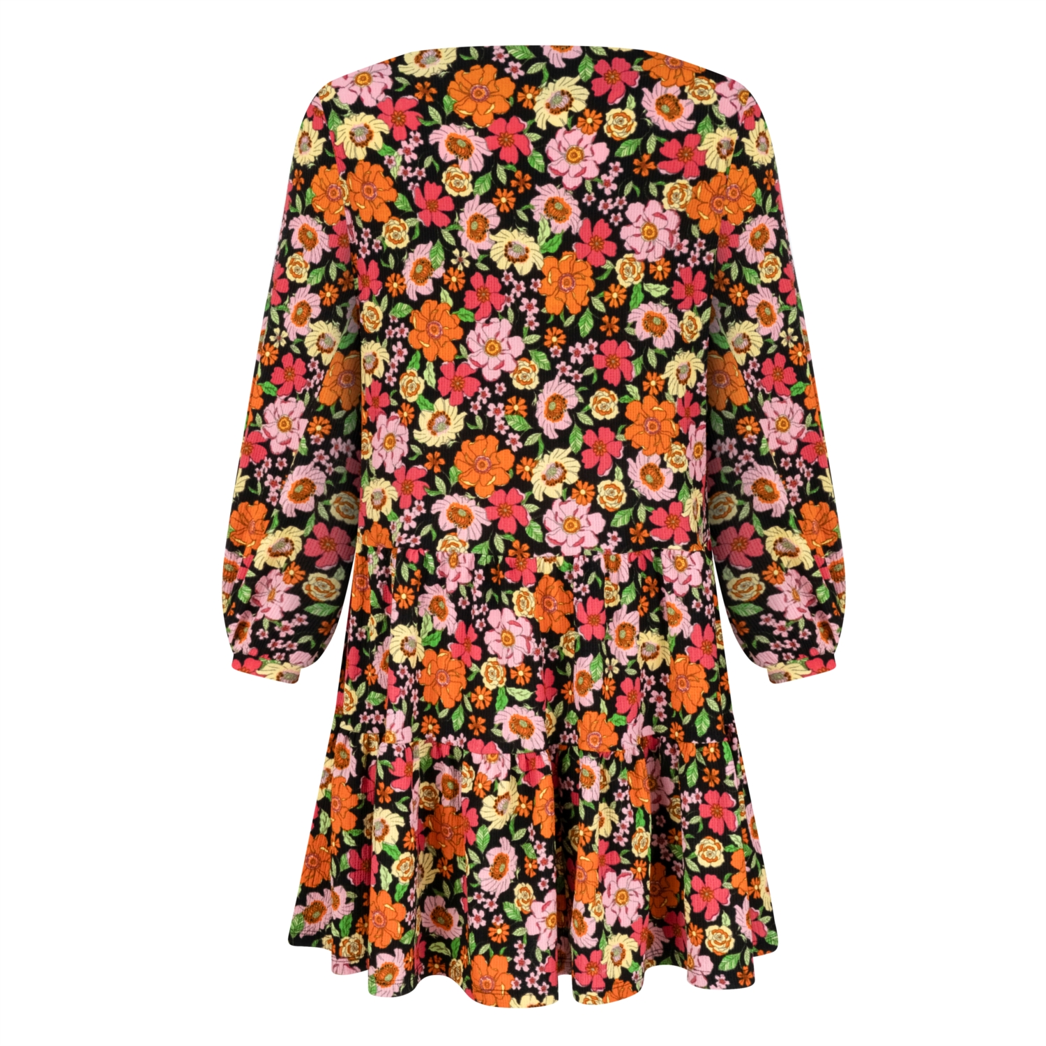 ÇİÇEK DESENLİ A FORM MİNİ ELBİSE