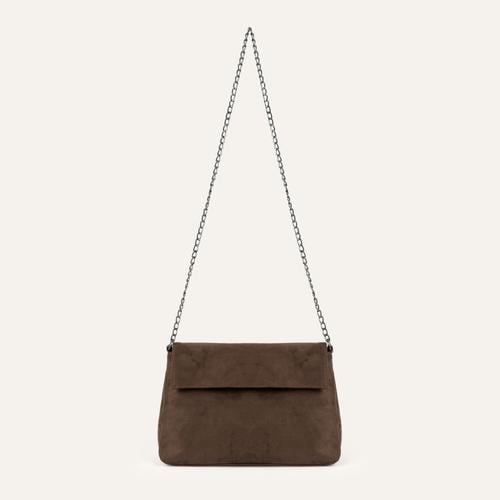  SÜET GÖRÜNÜMLÜ ZİNCİR DETAYLI OMUZ ÇANTASI