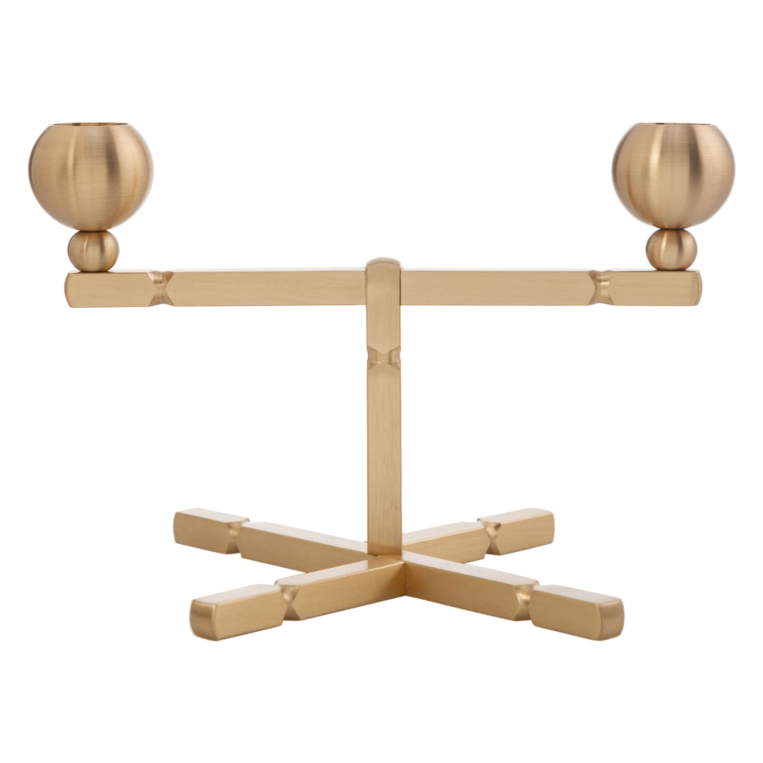 SANDY İKİLİ PİRİNÇ MUMLUK 14CM