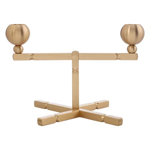  SANDY İKİLİ PİRİNÇ MUMLUK 14CM