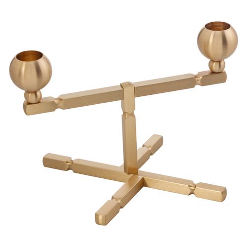  SANDY İKİLİ PİRİNÇ MUMLUK 14CM