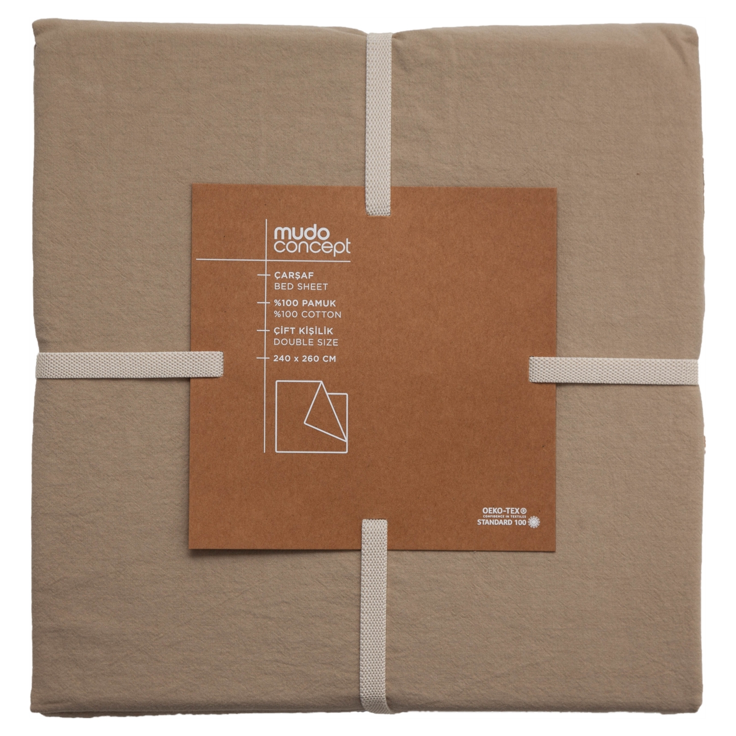 SOHO DÜZ ÇARŞAF TAŞ RENGİ 240X260