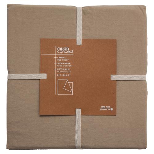  SOHO DÜZ ÇARŞAF TAŞ RENGİ 240X260