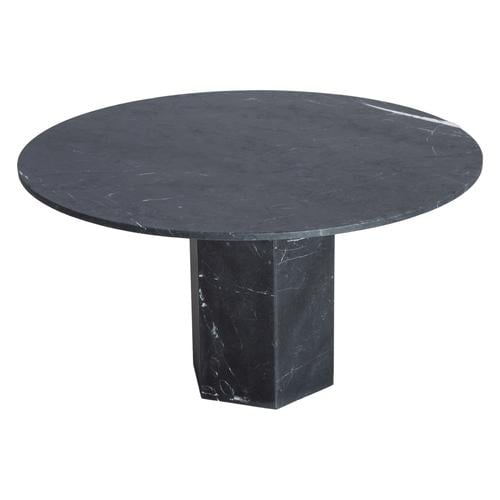  BLACK YUVARLAK MERMER MASA SİYAH