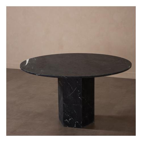  BLACK YUVARLAK MERMER MASA SİYAH