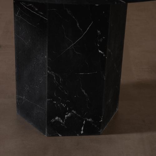  BLACK YUVARLAK MERMER MASA SİYAH