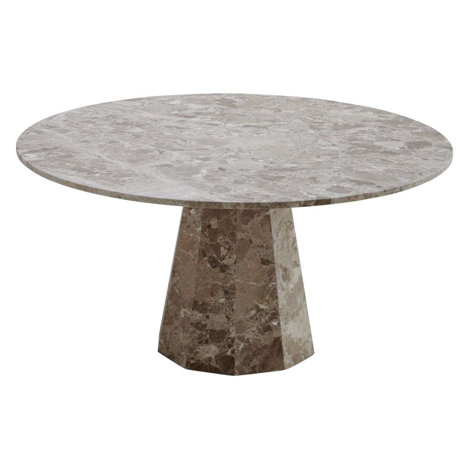 LATTE MERMER YUVARLAK YEMEK MASASI 150X150