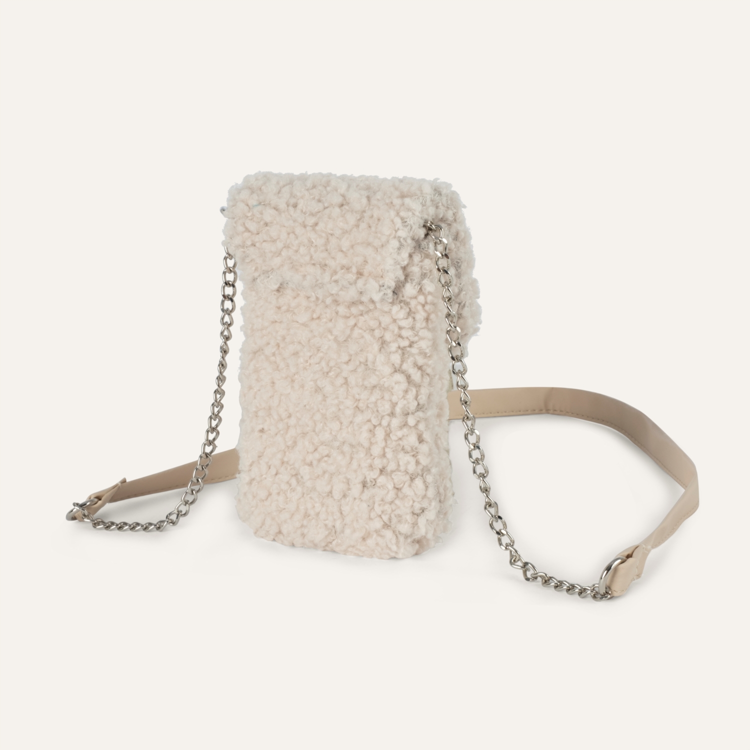 ZİNCİRLİ PELUŞ OMUZ ÇANTASI
