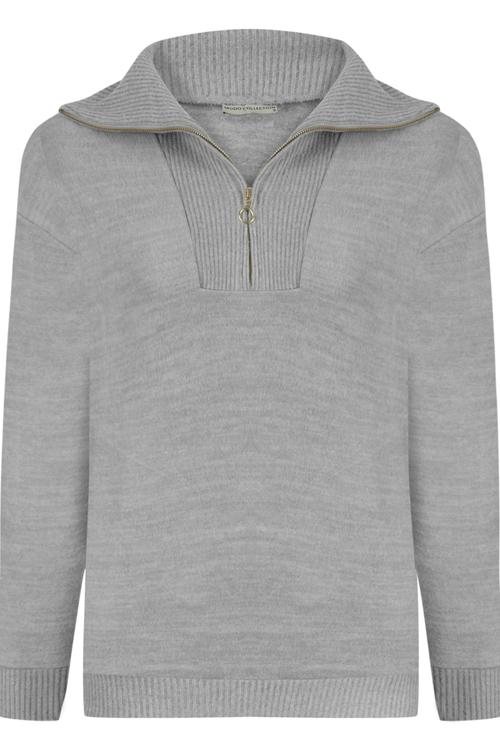  FERMUARLI V YAKA TRİKO KAZAK