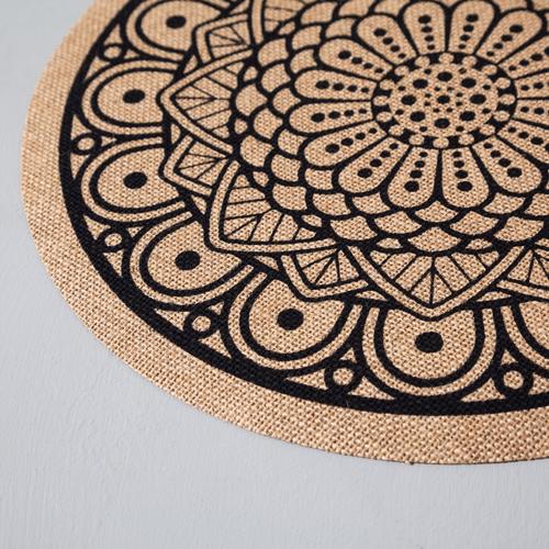  YUVARLAK JUT AMERİKAN SERVİSİ MANDALA DESEN  35 CM