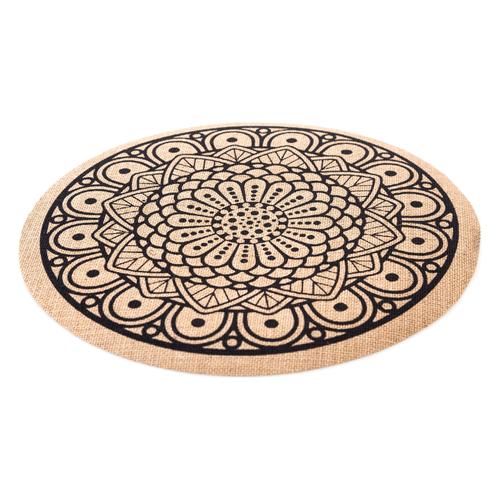  YUVARLAK JUT AMERİKAN SERVİSİ MANDALA DESEN  35 CM
