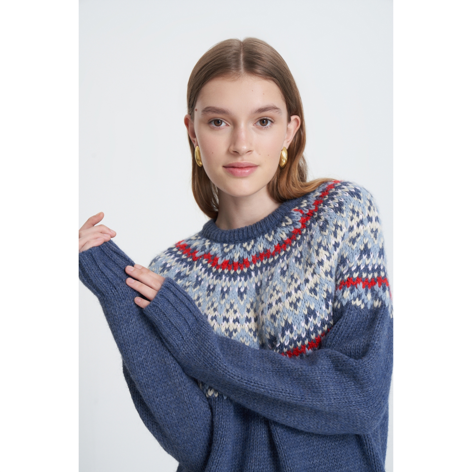 JAKARLI BİSİKLET YAKA TRİKO KAZAK